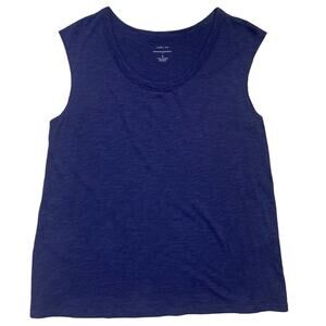 Banana Republic Malibu Tee Blue Sleeveless Cotton Top Size Small T-Shirt